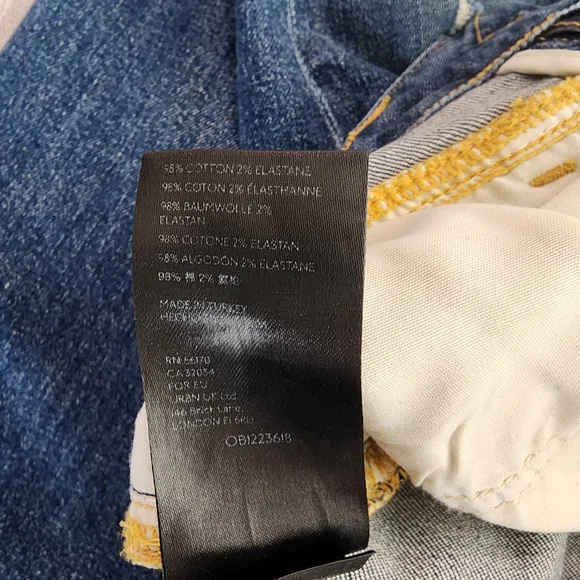 Pilcro Anthropologie Distressed Straight Jeans Women’s 27x26 Blue Denim - Picture 7 of 9